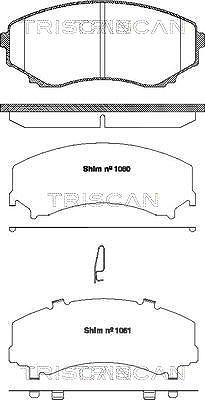 Triscan Bremsbelagsatz, Scheibenbremse [Hersteller-Nr. 811050022] für Mazda von TRISCAN