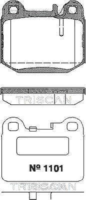 Triscan Bremsbelagsatz, Scheibenbremse [Hersteller-Nr. 811023032] für Mercedes-Benz von TRISCAN