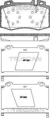 Triscan Bremsbelagsatz, Scheibenbremse [Hersteller-Nr. 811023024] für Mercedes-Benz von TRISCAN