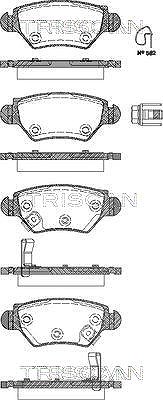 Triscan Bremsbelagsatz, Scheibenbremse [Hersteller-Nr. 811024013] für Opel von TRISCAN