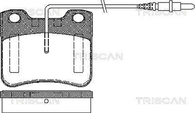 Triscan Bremsbelagsatz, Scheibenbremse [Hersteller-Nr. 811028958] für Peugeot von TRISCAN