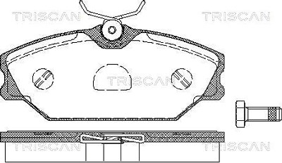Triscan Bremsbeläge vorne (Satz) [Hersteller-Nr. 811025011] für Renault von TRISCAN