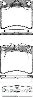 Triscan Bremsbelagsatz, Scheibenbremse [Hersteller-Nr. 811029015] für VW von TRISCAN