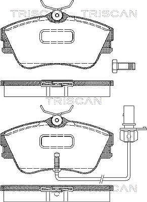 Triscan Bremsbelagsatz, Scheibenbremse [Hersteller-Nr. 811029034] für VW von TRISCAN