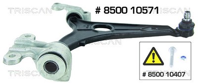 Triscan Lenker, Radaufhängung [Hersteller-Nr. 850010571] für Citroën, Fiat, Lancia, Peugeot, Toyota von TRISCAN