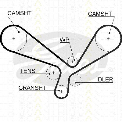 Triscan Zahnriemen [Hersteller-Nr. 86455557xs] für Skoda, Audi, VW von TRISCAN