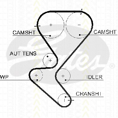 Triscan Zahnriemen [Hersteller-Nr. 86455615xs] für Citroën, Peugeot von TRISCAN