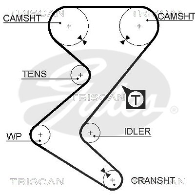 Triscan Zahnriemen [Hersteller-Nr. 86455528xs] für Fiat, Citroën, Lancia, Peugeot von TRISCAN