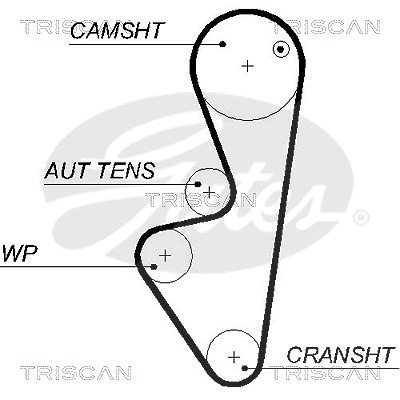 Triscan Zahnriemen [Hersteller-Nr. 86455575xs] für Citroën, Fiat, Peugeot von TRISCAN