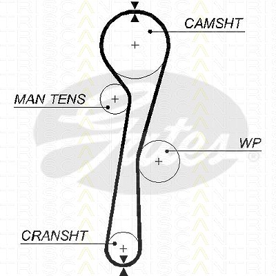 Triscan Zahnriemen [Hersteller-Nr. 86455577xs] für Dacia, Nissan, Proton, Renault von TRISCAN