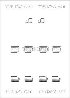 Triscan Zubehörsatz, Scheibenbremsbelag [Hersteller-Nr. 8105241600] für Chrysler, Jeep, Dodge, Opel, Fiat von TRISCAN