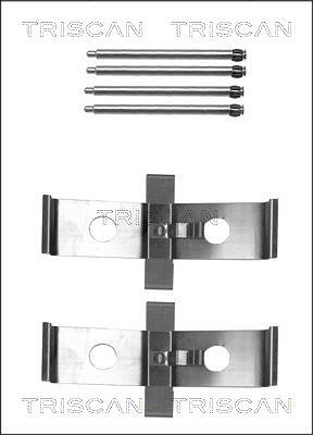 Triscan Zubehörsatz, Scheibenbremsbelag [Hersteller-Nr. 8105101640] für Citroën, Fiat, Mitsubishi, Opel, Peugeot, Subaru, Tesla, Volvo von TRISCAN