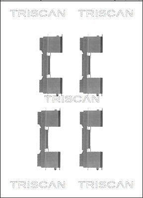 Triscan Zubehörsatz, Scheibenbremsbelag [Hersteller-Nr. 8105101650] für Citroën, Fiat, Ford, Iveco, Peugeot von TRISCAN