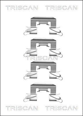 Triscan Zubehörsatz, Scheibenbremsbelag [Hersteller-Nr. 8105101658] für Daihatsu, Ford, Mazda, Subaru, Suzuki von TRISCAN