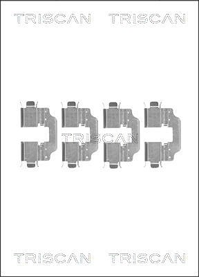 Triscan Zubehörsatz, Scheibenbremsbelag [Hersteller-Nr. 8105251602] für Renault von TRISCAN