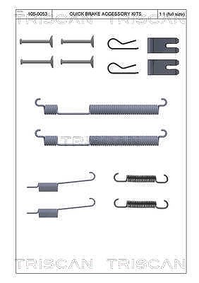 Triscan Zubehörsatz, Bremsbacken [Hersteller-Nr. 8105292006] für Skoda, Seat, VW von TRISCAN