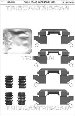 Triscan Zubehörsatz, Scheibenbremsbelag [Hersteller-Nr. 8105101679] für Nissan, Renault von TRISCAN