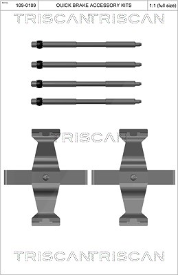 Triscan Zubehörsatz, Scheibenbremsbelag [Hersteller-Nr. 8105111639] für BMW, Land Rover von TRISCAN