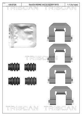 Triscan Zubehörsatz, Scheibenbremsbelag [Hersteller-Nr. 8105111640] für BMW von TRISCAN