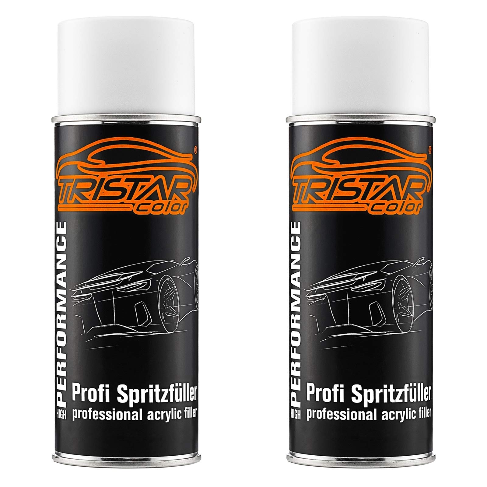 TRISTARcolor Füller Spritzfüller Haftgrund Grundierung Spritzspachtel für Autolack weiß 2 x Spraydose 400 ml von TRISTARcolor