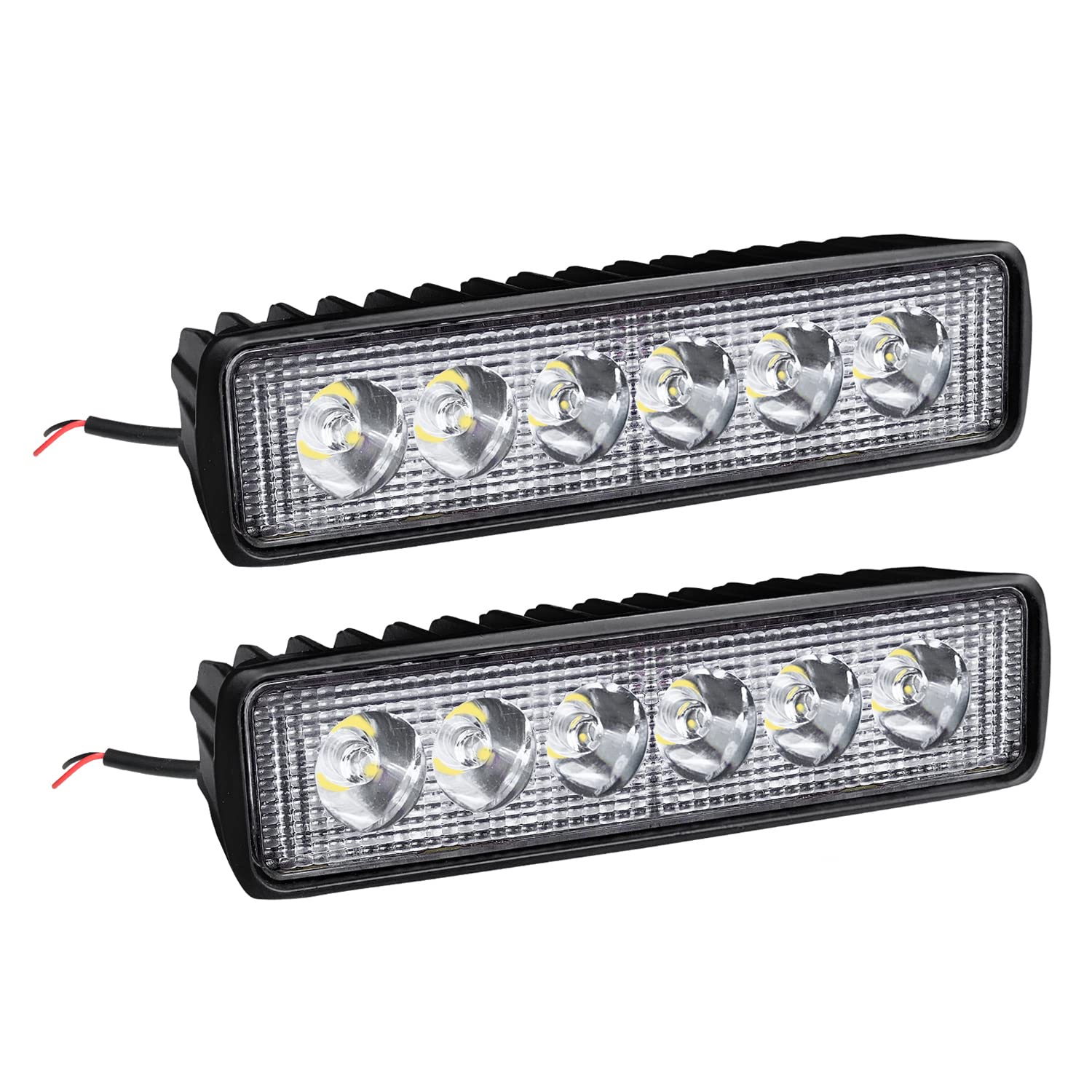 TRMLBE LED Arbeitsscheinwerfer 12V/24V LED Zusatzscheinwerfer Scheinwerfer IP67 Wasserdicht Reflektor Flutlicht Offroad Rückfahrscheinwerfer für SUV, UTV, ATV, Traktor (2 * 18W) von TRMLBE