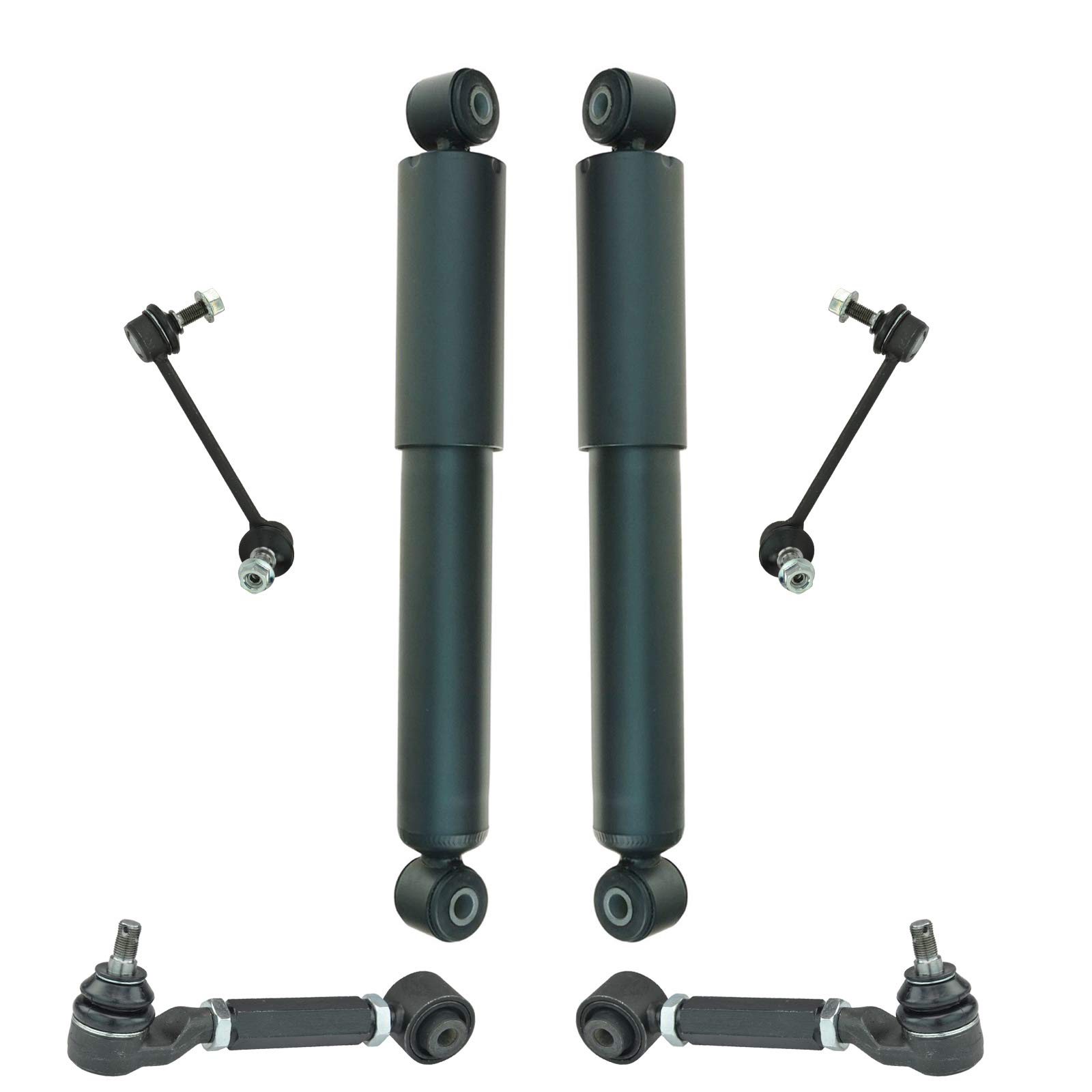 TRQ 6-teiliges Aufhängungsset, verstellbare Querlenker, Sway Bar Links, Stoßdämpfer, kompatibel mit 2001-2002 Acura MDX 2003-2008 Honda Pilot von TRQ