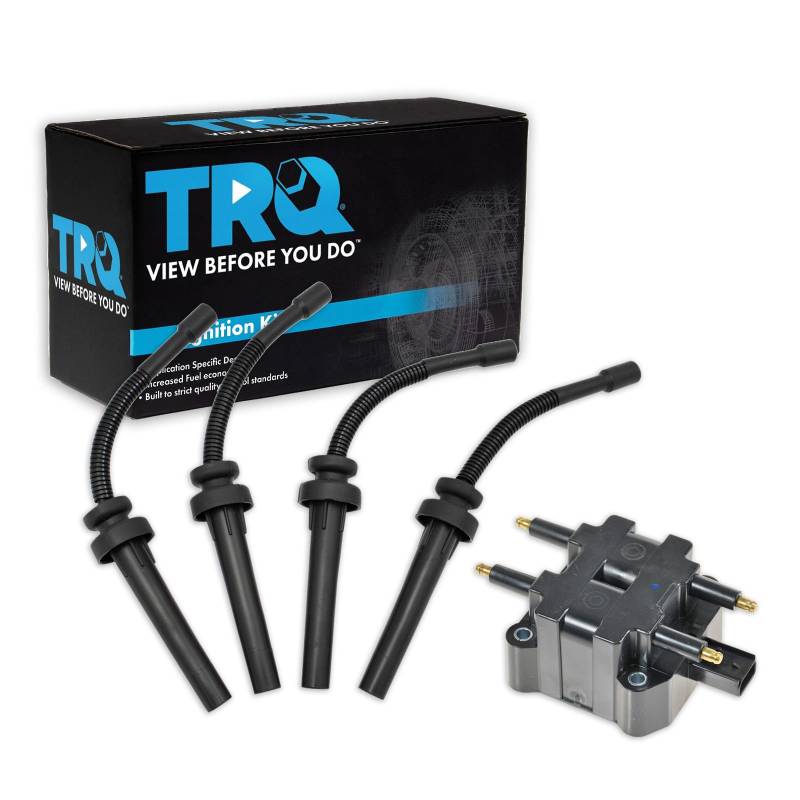 TRQ Motor-Zündspule & Zündkerzen-Draht-Set für Chrysler PT Cruiser Dodge Stratus Caravan von TRQ