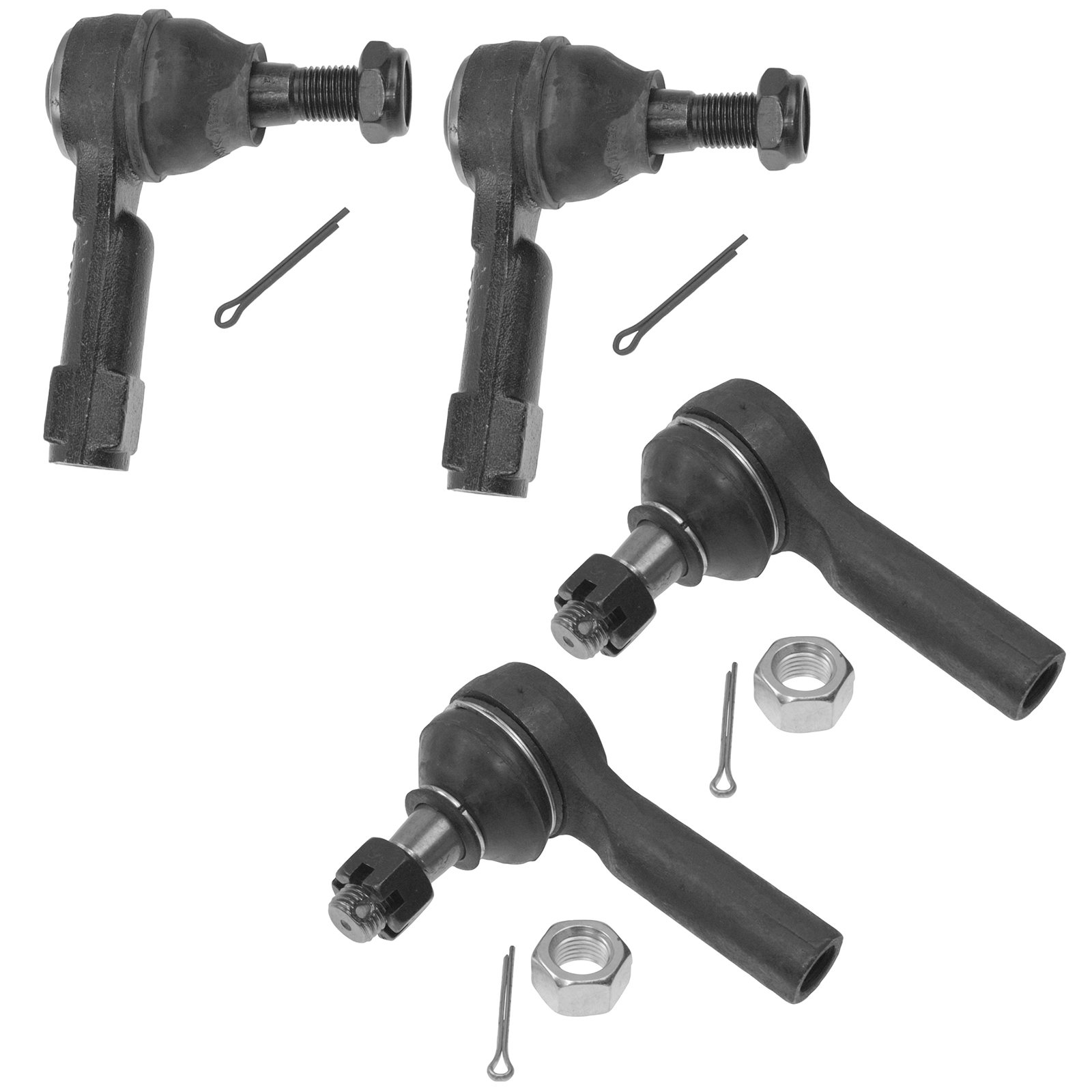 TRQ Spurstangenset vorne kompatibel mit Nissan Frontier 2000-2004 Xterra 1998-2004 von TRQ