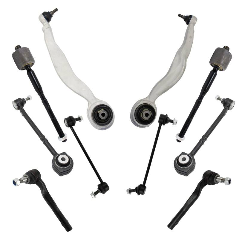 TRQ Vorderlenkung & Aufhängungs-Set, Querlenker mit Kugelgelenk, Querlenker, Stabilisator, Spurstange, kompatibel mit Mercedes-Benz E350 E550 2010–2011 von TRQ