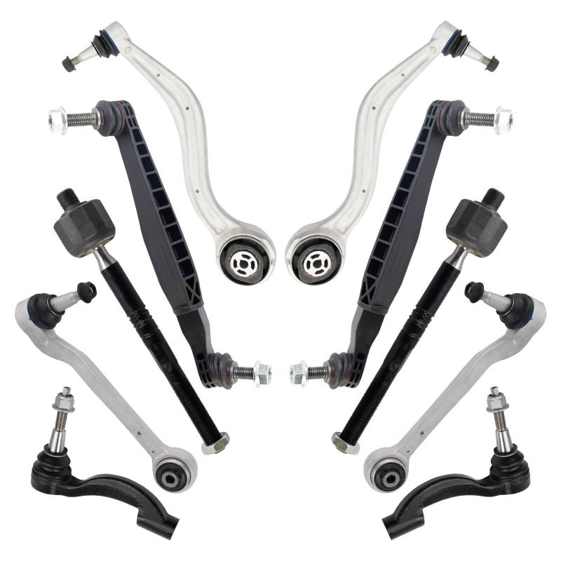 TRQ Vorderlenkung & Aufhängungssatz Querlenker mit Kugelgelenk Sway Bar Stabilisator Link Spurstange Kompatibel mit 2013–2019 Cadillac ATS von TRQ