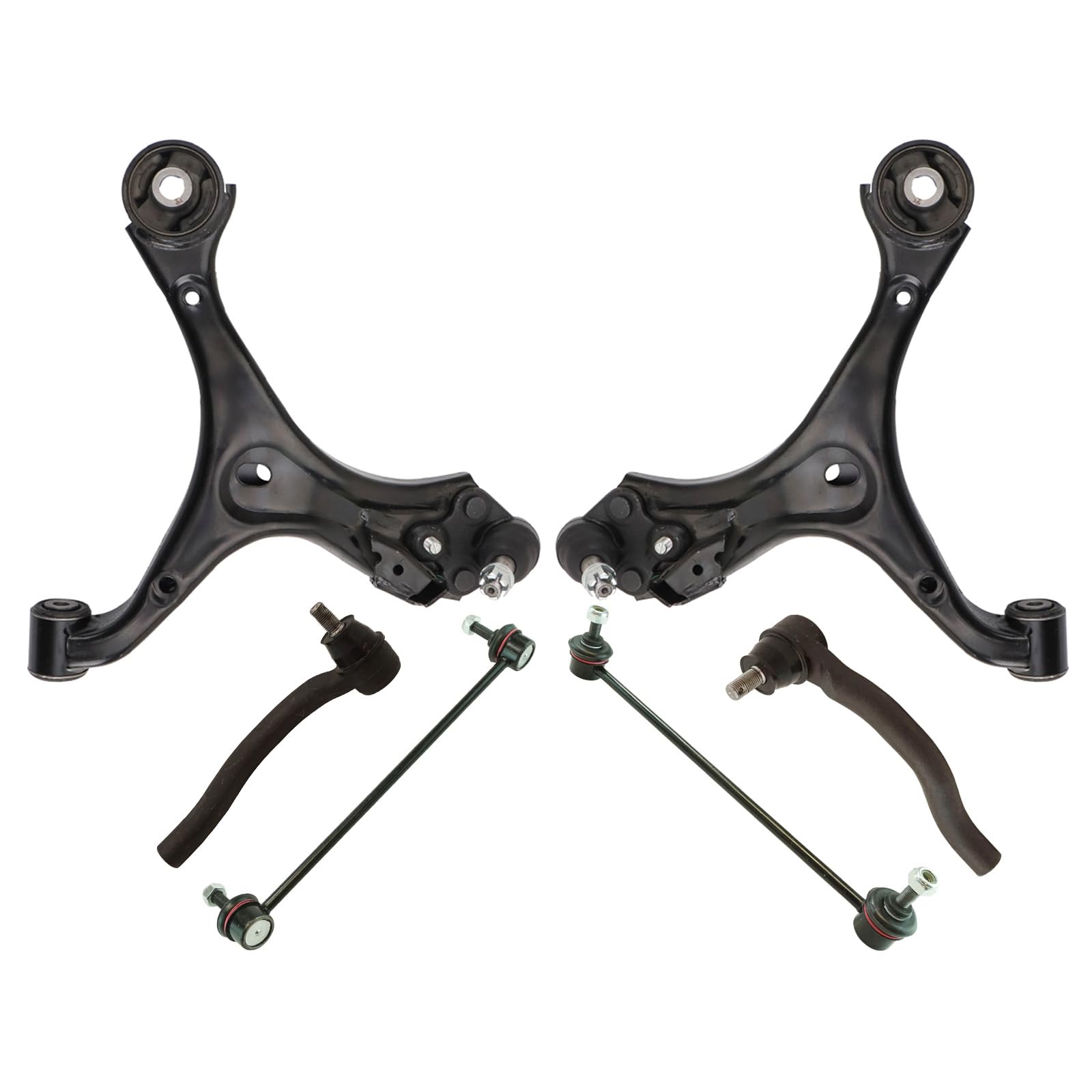 TRQ Vorderlenkung & Aufhängungssatz Querlenker mit Kugelgelenk Sway Bar Stabilisator Link Spurstange Kompatibel mit 2016-2022 Acura ILX von TRQ