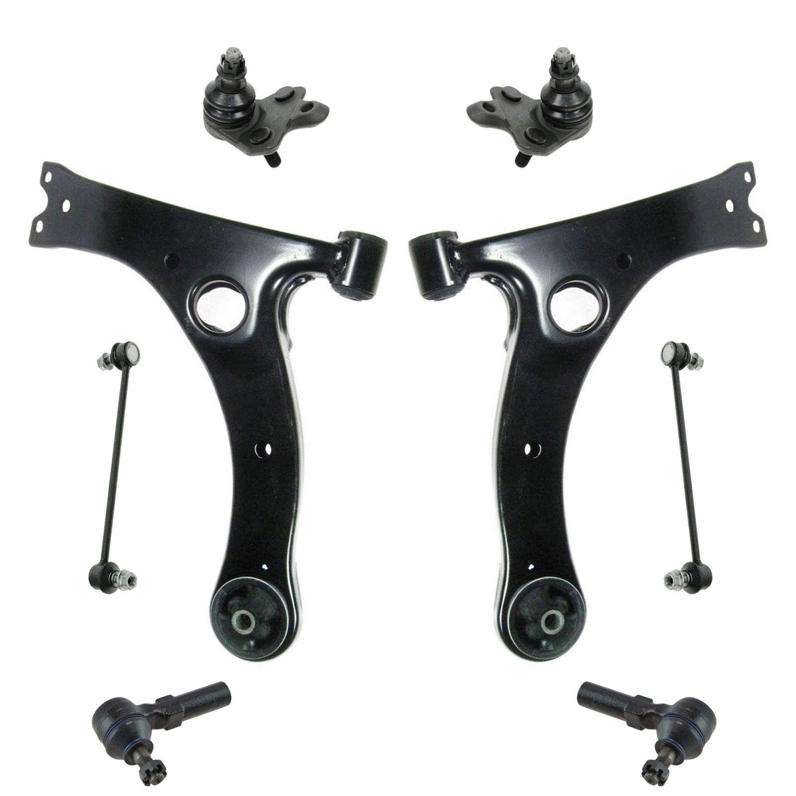 TRQ Vorderlenkungs- und Aufhängungs-Set, Kugelgelenk, Querlenker, Querlenker, Stabilisator, Verbindungsstange, kompatibel mit Toyota Corolla Matrix 2009–2013 von TRQ