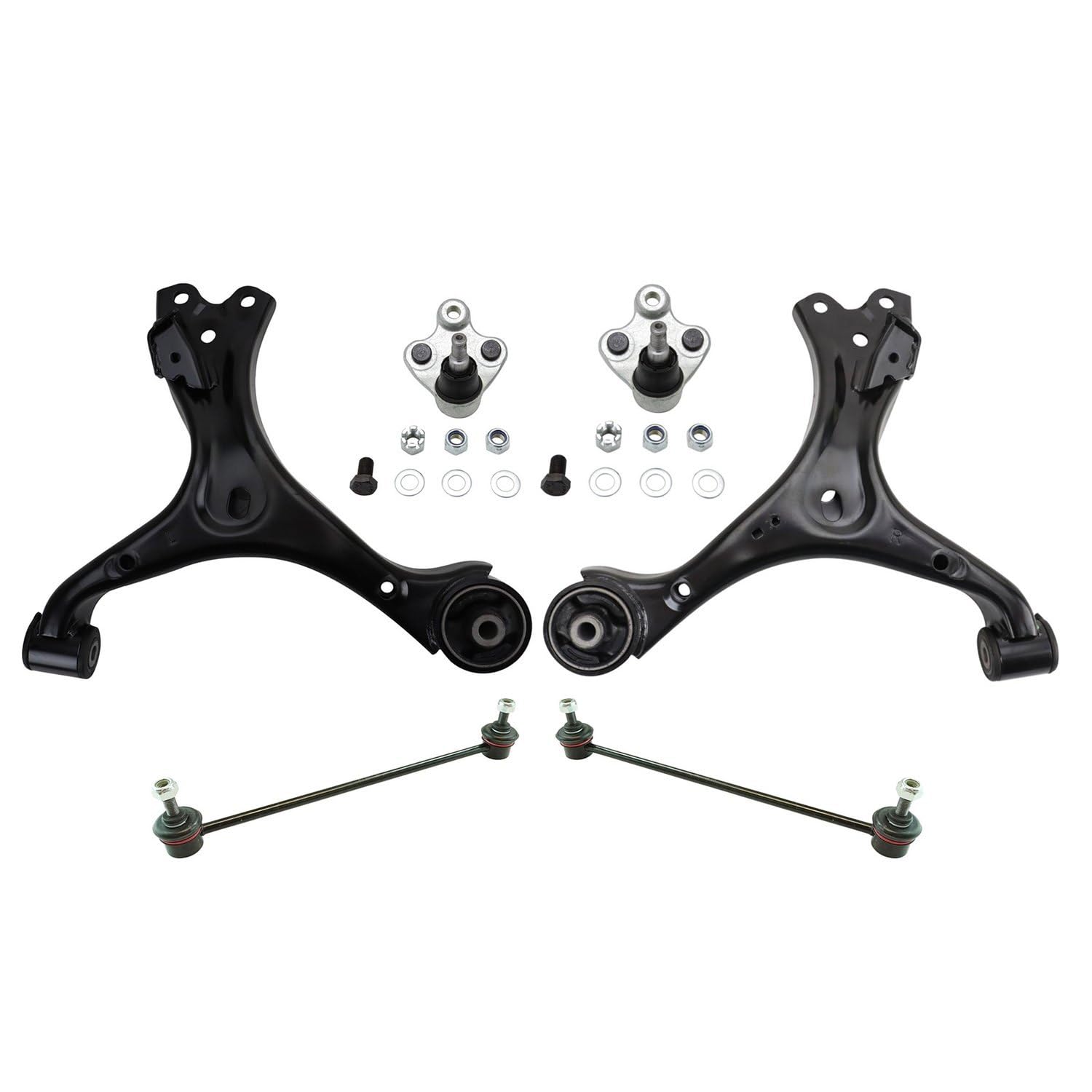 TRQ Vorderradaufhängungs-Set, Kugelgelenk, Querlenker, Querlenker, Stabilisator, kompatibel mit 2013–2015 Acura ILX 2012–2015 Honda Civic von TRQ