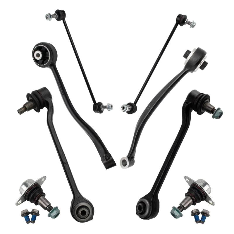 TRQ Vorderradaufhängungssatz Kugelgelenk Querlenker Querlenker mit Kugelgelenk Sway Bar Stabilisator Link Kompatibel mit 2011-2017 BMW X3 2015-2018 X4 von TRQ