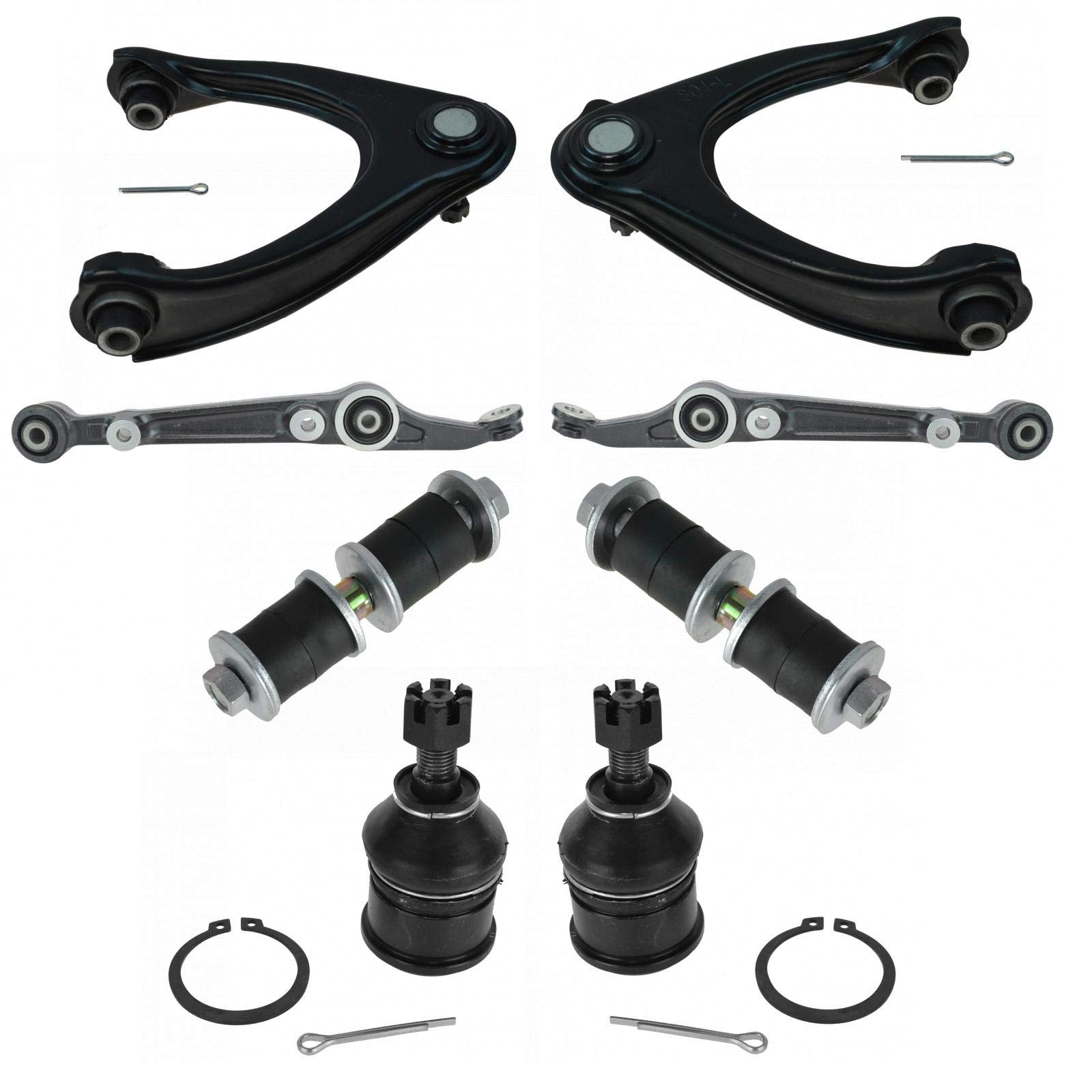 TRQ Vorderradaufhängungssatz Kugelgelenk Querlenker Querlenker mit Kugelgelenk Sway Bar Stabilisator Link kompatibel mit Honda Civic 1996–2000 von TRQ