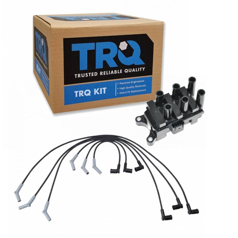 TRQ Zündsatz Zündspule Zündkerzen Draht Set Kompatibel mit 01-08 Ford von TRQ