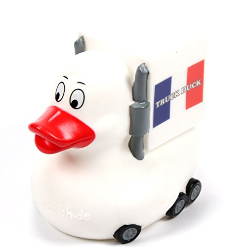 TRUCK DUCK® Original Truck Duck Figur Trucker LKW Auto Fahrer Ente mit Frankreich France Flagge Fahne Wimpel von TRUCK DUCK