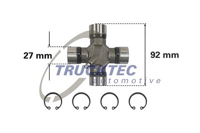 Trucktec Automotive Gelenk, Längswelle [Hersteller-Nr. 02.34.043] für Mercedes-Benz von TRUCKTEC AUTOMOTIVE