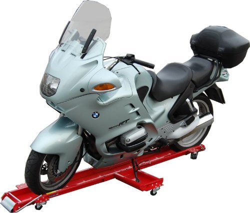 TRUTZHOLM® Profi Motorrad Rangierhilfe für Seitenständer 567 kg Rangierschiene schwere Ausführung Motorrad Rollwagen Rolli von TRUTZHOLM