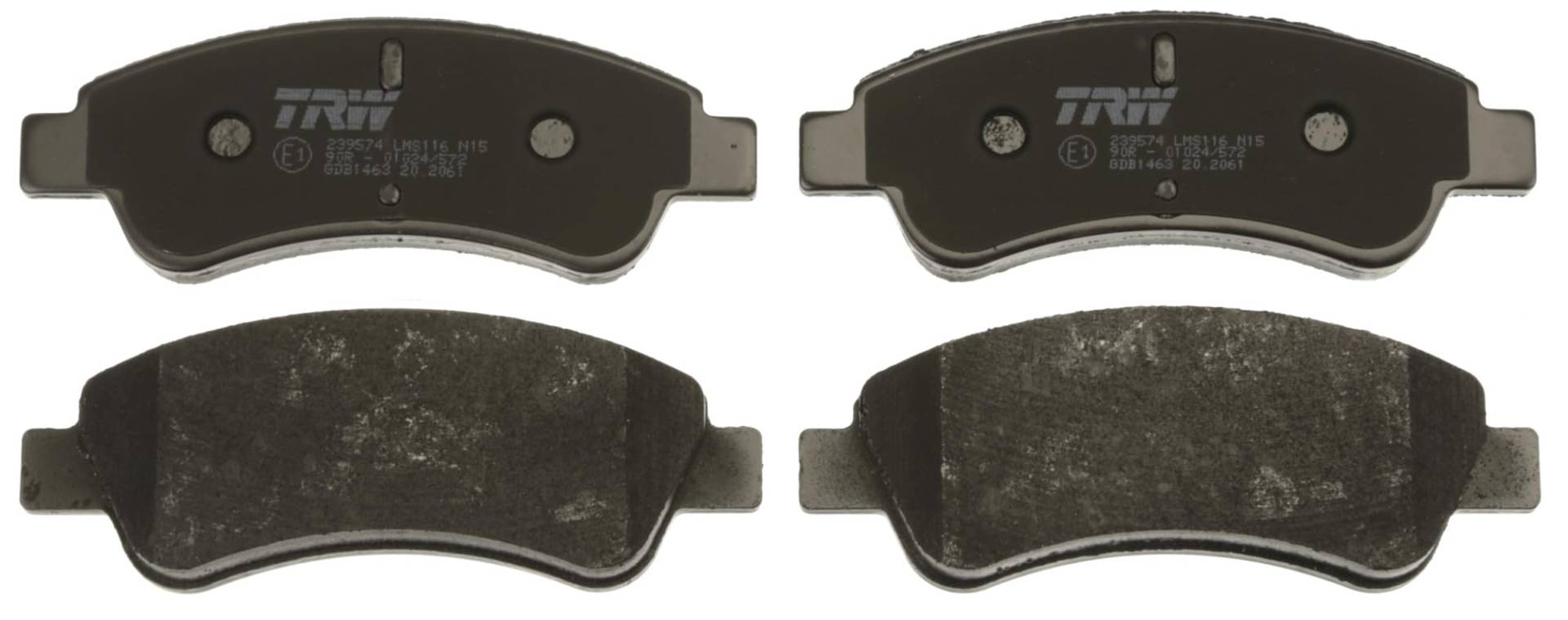 TRW GDB1463 Bremsbelagsatz 4-Teilig für Peugeot 206 Schrägheck (2A/C) 1998-2012 Vorderachse und Andere Fahrzeuge von TRW