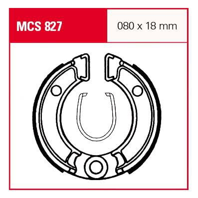 TRW Lucas Bremsbacken MCS827 80x18mm von TRW Lucas