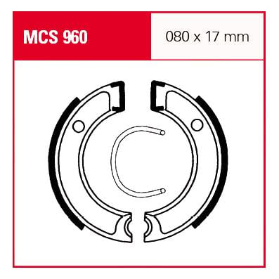 TRW Lucas Bremsbacken MCS960 80x17mm von TRW Lucas