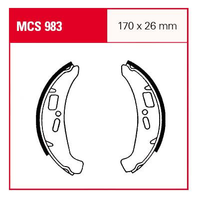 TRW Lucas Bremsbacken MCS983 170x26mm von TRW Lucas