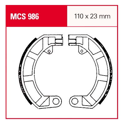 TRW Lucas Bremsbacken MCS986 110x23mm von TRW Lucas