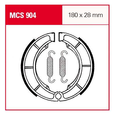 TRW Lucas Bremsbacken iF MCS904 180x28mm von TRW Lucas