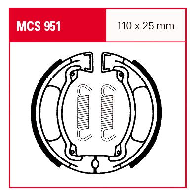 TRW Lucas Bremsbacken iF MCS951 110x25mm von TRW Lucas