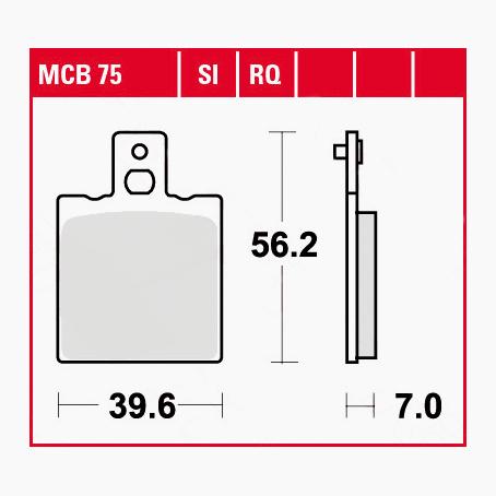 TRW Lucas Bremsbeläge Sintermetall Offroad MCB75SI 39,6x56,2x7mm von TRW Lucas