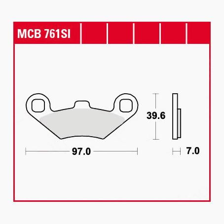 TRW Lucas Bremsbeläge Sintermetall Offroad MCB761SI 97x39,6x7mm von TRW Lucas