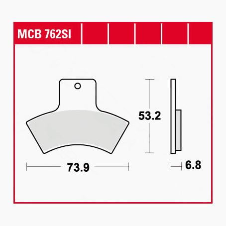 TRW Lucas Bremsbeläge Sintermetall Offroad MCB762SI 73,9x53,2x6,8mm von TRW Lucas