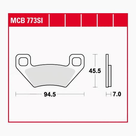 TRW Lucas Bremsbeläge Sintermetall Offroad MCB773SI 94,5x45,5x7mm von TRW Lucas